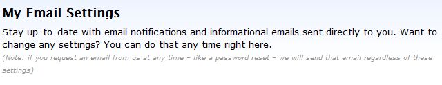 Your New Email Settings Page