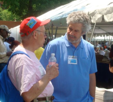 Research Scientist Mike Massagli Talking to a Patient at Wellness Fair Following the 2008 AIDS Walk Boston