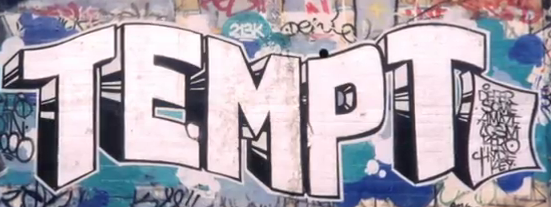 The "Tag" or Signature for Los Angeles Graffiti Artist TEMPT ONE