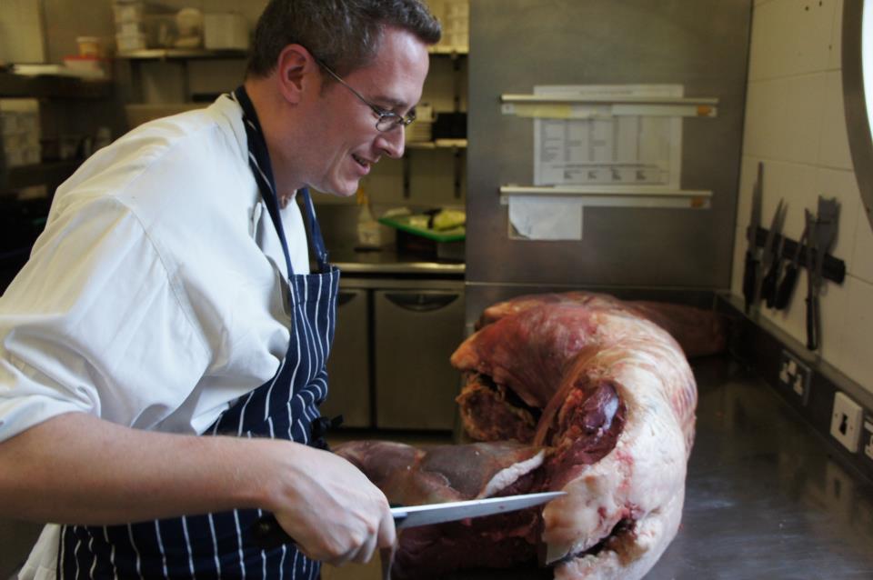 What’s Simon’s other big passion beyond psoriasis awareness?  Food, as this photo of him preparing Coq D’Argent shows. Does he alter what he eats based on his psoriasis?  Click to read the answer. 