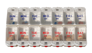 AM PM pill organizer