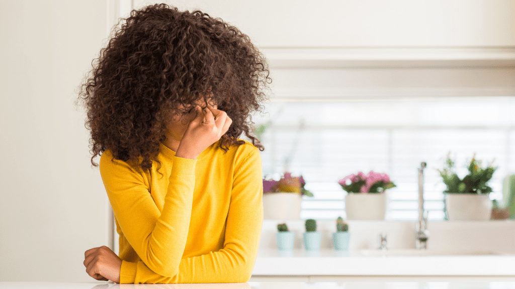 black woman fatigued