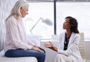 woman at the doctors