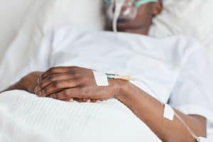 African American man with multiple sclerosis