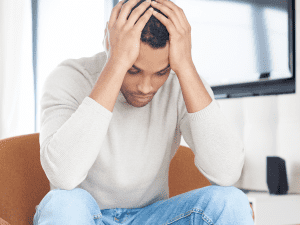 depressed black man